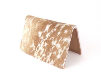 Brown Spotted Cowhide Wallet