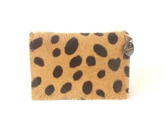 Leopard Print Cowhide Wallet
