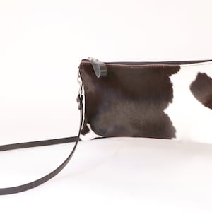 Black and White Cowhide Clutch