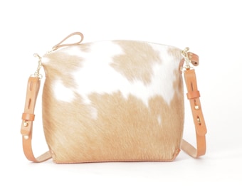 Hair on Hide Crossbody Bag: Modern Rustic Cowgirl Handbag