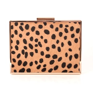 Cowhide Box Clutch ~ Black and Tan Cowhide Clutch ~Brown Cowhide Clutch ~Gray Cowhide Clutch ~ Leopard Clutch ~ Zebra Clutch ~Leopard Clutch