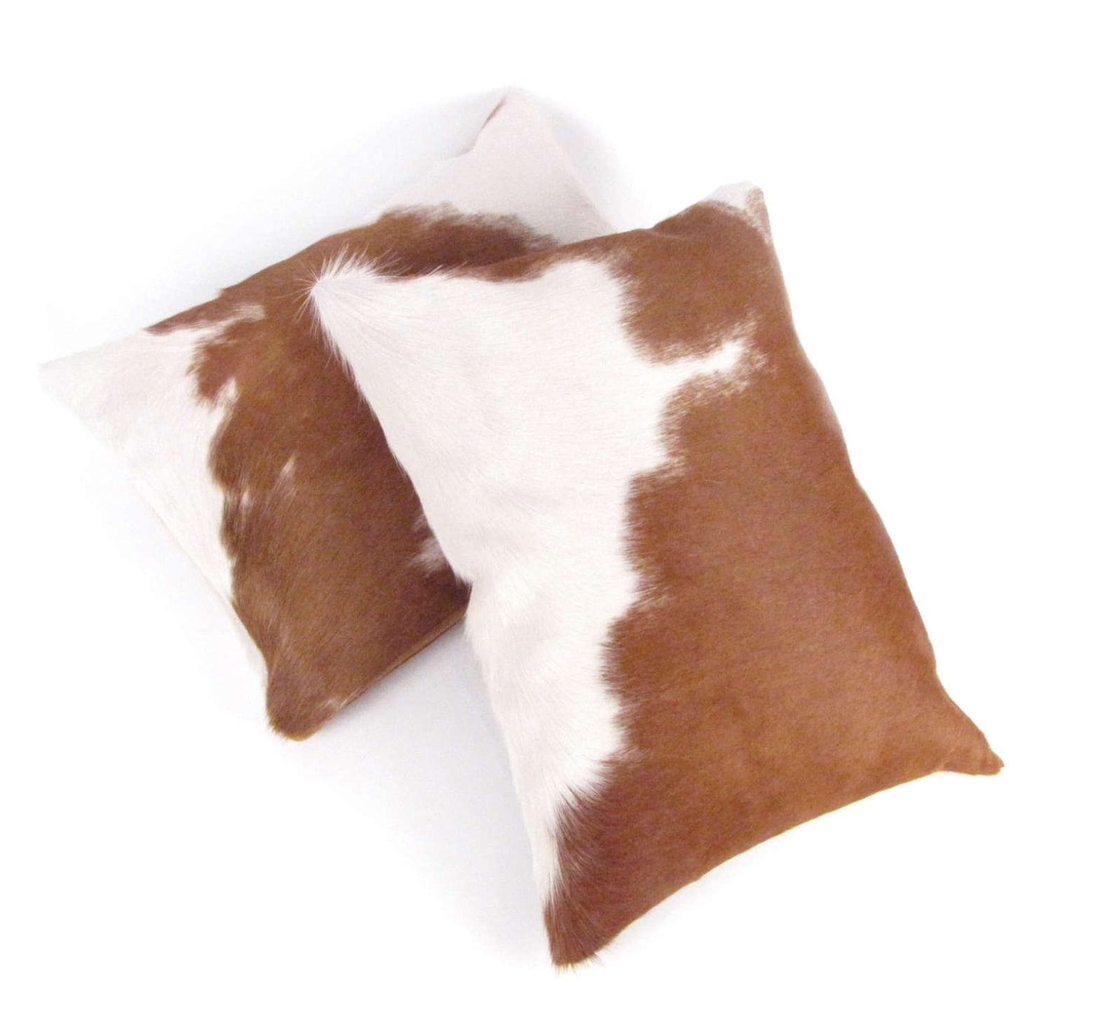 Brown and White Cowhide Pillow Cowhide Lumbar Pillow Hair Etsy