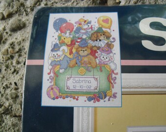 Sunset No Count Cross Stitch Kit Toy Box Party Birth Record Embroidery Kit Designed by Lucy Rigg