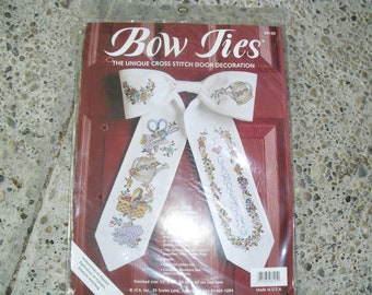 Bow Ties Cross Stitch Dorr Decoration Kit I Love Gardening by Nancy A. Bombard