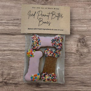 Iced Peanut Butter Dog Bones: All Natural Dog Treats