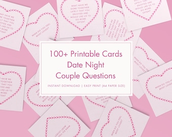 Cartes de conversation Rendez-vous amoureux, jeu sur les relations entre couples (téléchargement numérique)
