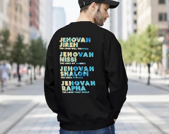 Names of God, Jehova Softstyle Fleece Crewneck Unisex Sweatshirt