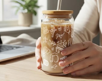 Christianity Illustration Sipper Glass 16oz