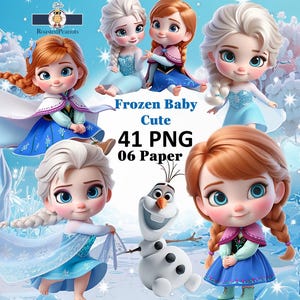 Frozen Cute Clipart PNG, Frozen clipart, Princesa Frozen Elsa, Anna, Olaf, Frozen Princess Cartoon, Frozen Baby. Princess Disney party png