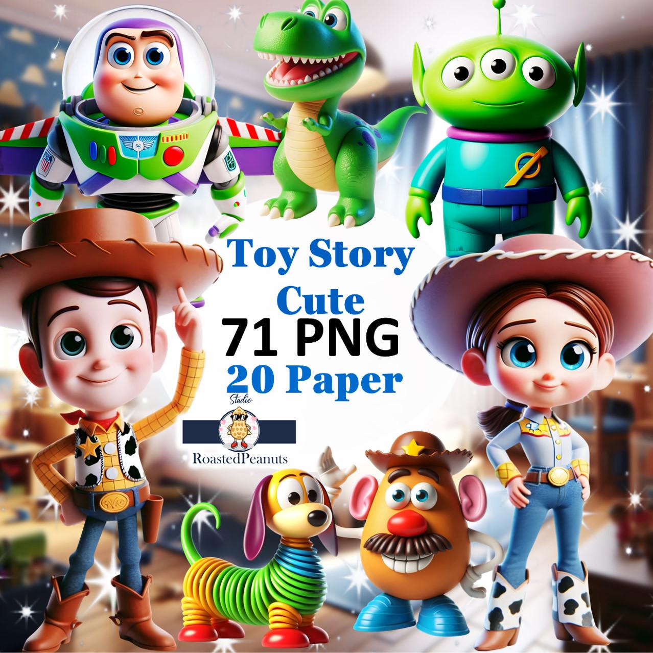 Toy Story Cute  PNG Clipart Mega Bundle, Buzz Lightyear, Woody svg, DIY Birthday, shirt, craft project, Toy Story Font, Toy Story Baby png
