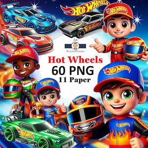 Bundle Racing Birthday Boy PNG for Crafters | Hotweels clipart | Hotwells png | DIY Birthday Boy Png | Birthday Party Car Lover