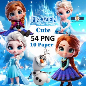 アナと雪の女王のかわいいクリップアートPNG、アナと雪の女王のクリップアート、エルサ、アナ、オラフ、アナと雪の女王のプリンセスの漫画、アナと雪の女王の赤ちゃん。プリンセスディズニーパーティーPNG