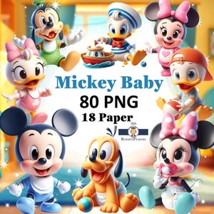Baby Mouse clipart Png Bundle, Mouse Friends png, Pink Mouse, Mouse Birthday png, Mouse Characters, Cute Clipart of Mickey and Friends png,