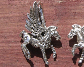 Pegasus Pendant Charm Sterling Silver Winged Horse Mythical Jewelry