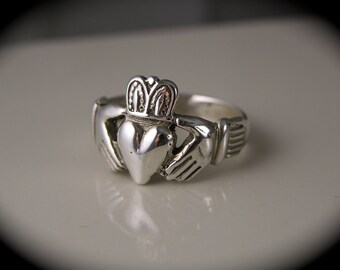 Claddah Ring, Kladdah Ring, Irish Wedding Ring, Sterling Silver