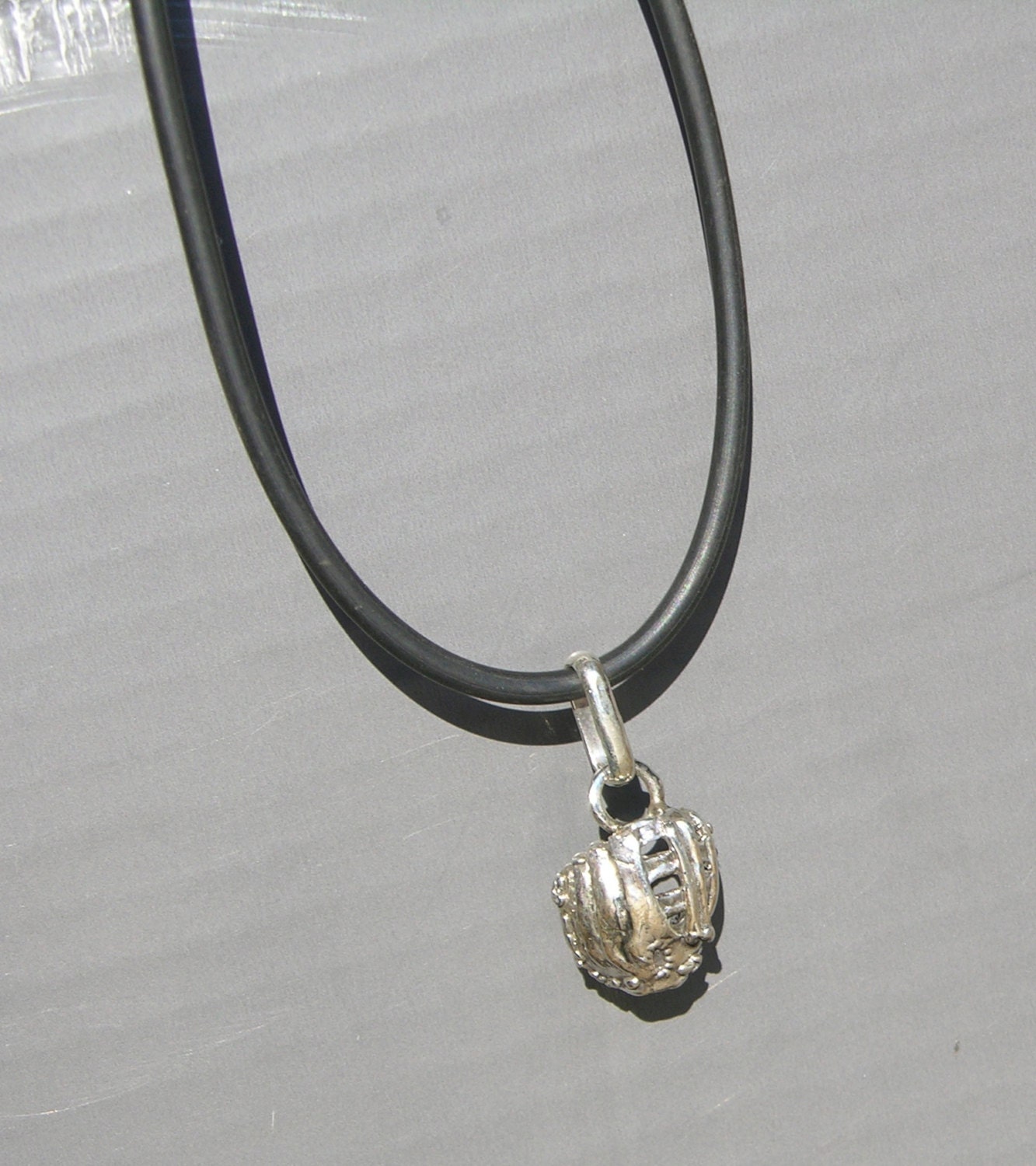 Sterling Silver Baseball Mitt Charm Necklace Pendant Etsy Singapore