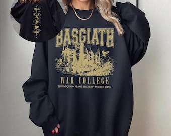 Pull recto-verso de la quatrième aile, chemise Basgiath War College, sweat-shirt cavalier dragon, pull livresques, série Empyrean, chemise quatrième aile