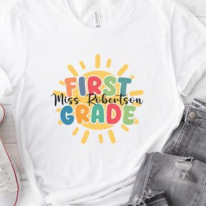First Grade Teacher T-shirt, 1st Grade Teacher Shirt, First Grade Teacher, 1st Grade Teacher Shirt, Back to School Shirt, Custom First Grade