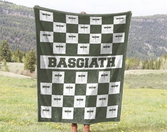 Basgiath War College Blanket, Fourth Wing Dragon Rider Reading Throw, Bookish Blanket, The Empyrean Series, Riders Quadrant, Checker