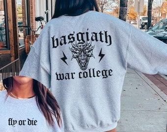 Fourth Wing Sweater, Fly or Die, Basgiath War College Sweatshirt, Fourth Wing Sweater, Dragon Rider, Bookish Sweater, Empyrean Series