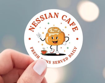 Nessian Cafe Round Sticker Nesta Archeron Cassian ACOSF ACOTAR