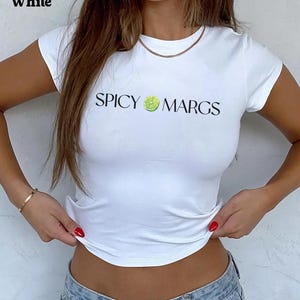 Camiseta de margarita picante para bebé, cuello redondo para amantes de las margaritas, regalo de camarero, camiseta de cócteles, camiseta para beber tequila, camiseta de grupo de chicas margaritas