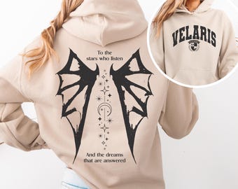 Velaris Hoodie, Court Thorns and Roses Court of Dreams Sweater, ACOTAR Hoodie, Night Court ACOTAR, Sarah J Maas, Book Lovers Feyre Rhysand
