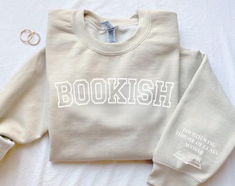 Bookish Custom Favorite Book Sweater, Favorite Books Sleeve, Book Lover Sweatshirt, Book Lover Gift, Funny Bookworm Sweatshirt, Teacher Gift