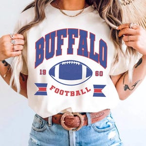 Buffalo Football Shirt, Vintage Buffalo Football, Comfort Colors, Buffalo Tshirt, Buffalo Football Fan Gift, Buffalo Football, Women & Men