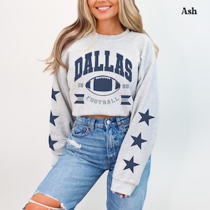 Dallas Football Sweatshirt, Vintage Style Dallas Football Sweater, Cowboy Sweatshirt, Dallas Sweater, Football Sweatshirt, Dallas Fans