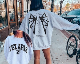 Velaris Sweater, Court Thorns and Roses Court of Dreams Sweater, ACOTAR Sweater, Night Court ACOTAR, Sarah J Maas, Book Lovers Feyre Rhysand