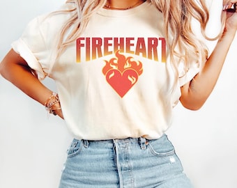 Camisa vintage Fireheart, camiseta To Whatever End, citações SJM, camiseta Throne of Glass, Comfort Colors®, camiseta SJM, Do Not Yield