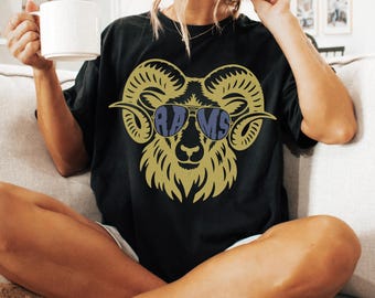 Vintage Rams Shirt, Vintage Rams Team Spirit Mascot T-shirt, Back to School Spirit, Rams Tailgate Shirt, Comfort Colors® Rams Game Day Shirt