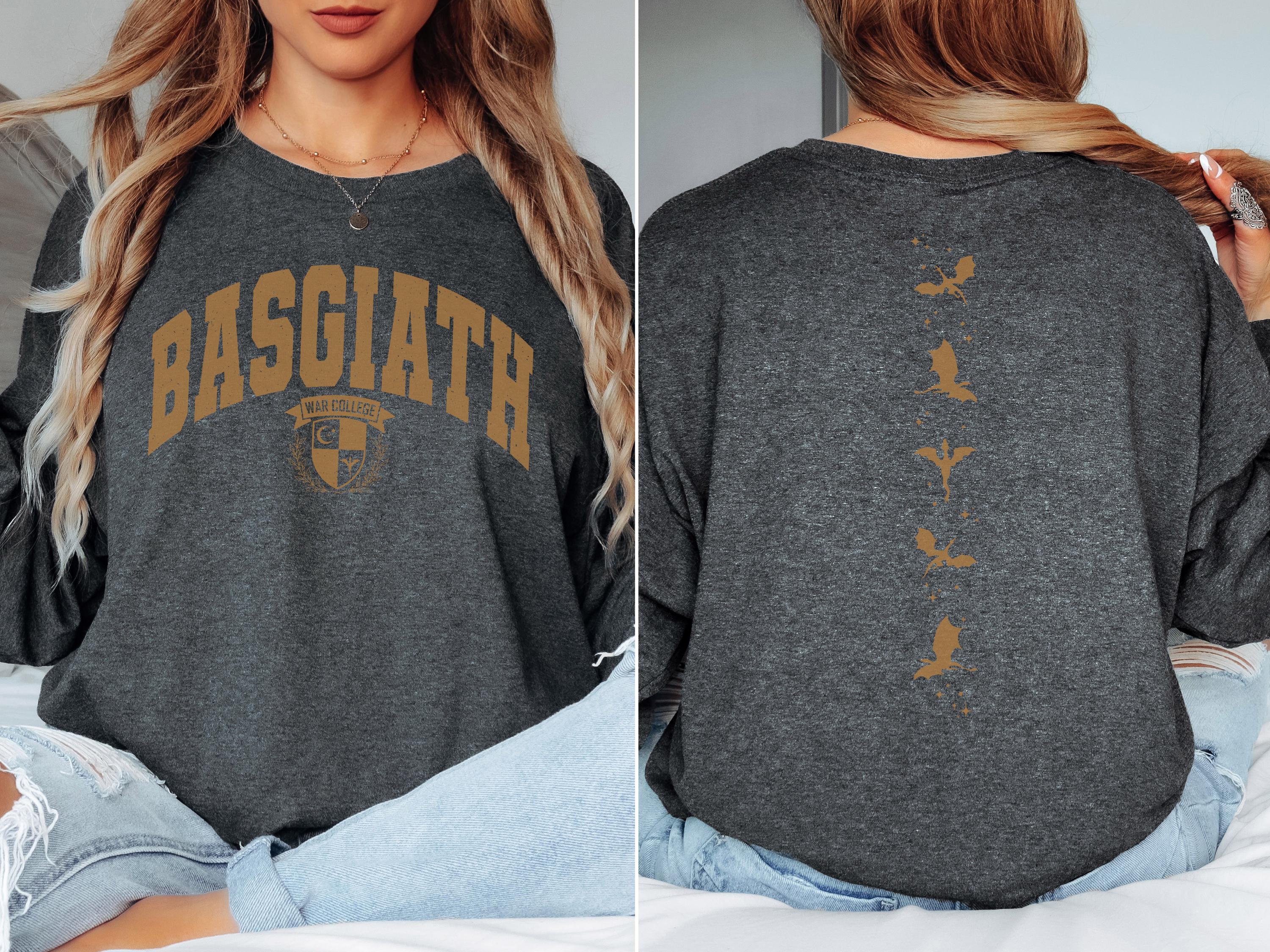 Basgiath War College Unisex Long Sleeve Tee | Fourth Wing Shirt | Fourth Wing Merch | Bookish Merchandise