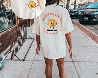Nesta Archeron, Nessian Cafe - ACOSF, ACOTAR, Oversized Shirt, SJM, Comfort Vintage Bookish Style