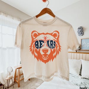 Vintage Bears Shirt, Comfort Colors® Crop Top, Bears Game Day, Bears Maskottchen Crop Top, Sportshirt, Football-T-Shirt fürs Tailgate, College-Fan