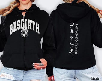 Fourth Wing Double-Sided Zip Up Sweater, Basgiath War College Shirt, Dragon Rider Zip Up, Book Sweater, Empyrean Series, Fourth Wing Shirt