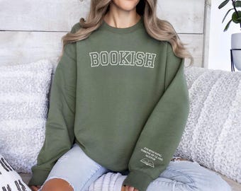Bookish Custom Favorite Book Sweater, Favorite Books Sleeve, Book Lover Sweatshirt, Book Lover Gift, Funny Bookworm Sweatshirt, Teacher Gift