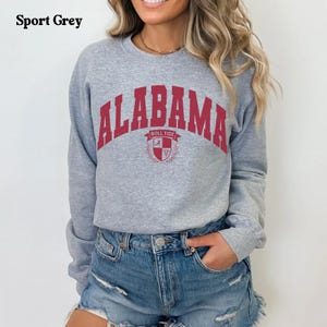 Alabama Bama Sweatshirt | Varsity Vintage aesthetic Long sleeve | Cute Cozy Crewneck | Alabama Retro unisex shirt |comfy Crewneck |Trendy