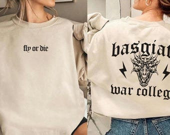Fourth Wing Sweater, Fly or Die, Basgiath War College Sweatshirt, Fourth Wing Sweater, Dragon Rider, Bookish Sweater, Empyrean Series