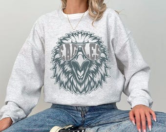 Eagles Mascot Sweater, Favorite Team, Eagles School Team Sweater, Eagles Team Crewneck, Eagles School Spirit, Mascot, Eagles Sweater