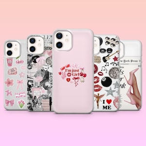Trendige Collage Handyhülle Cool Aesthetic It Girl Cover für iPhone 16Pro, 15, 14, 13, 12, Samsung S25, S24, S23, S22, A16, A55, A35, Pixel 9a