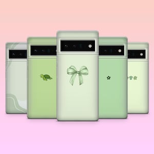 Custodia per telefono minimalista verde, custodia carina verde salvia per Google Pixel 9, 9Pro, 8A, 7Pro, 7, 6, Samsung S25, S24, S23, A35, A16, A55, iPhone 16e