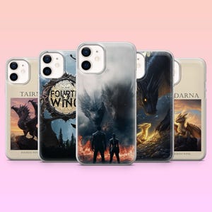 Vierte Flügel Handyhülle Dragon Dragons Cover für iPhone 16 Pro, 15, 14, 13, 12, Samsung S25, S24, S23, S22, A16, A55, A25, Pixel 9Pro XL, 8