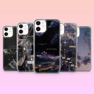 Acotar Handytasche Velaris Bookish Starlight Cover für iPhone 16Pro, 15, 14, 13, 12, Samsung S25, S24, S23, S22, A16, A55, A25, Pixel 9Pro, 8