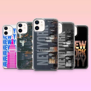 New York Phone Case Stijlvolle NYC Cover voor iPhone 16Pro, 15, 14, 13, 12, 11, Samsung S25, S24, S23, S22, A16, A56, A54, Pixel 9, 9Pro, 9A, 8A