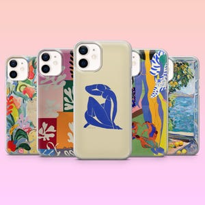 Coque de portable Henri Matisse pour iPhone 16, 15, 14, 13, 12, Samsung S25, S24Fe, S23, S22, A16, A55, A35, Pixel 9Pro XL, 8