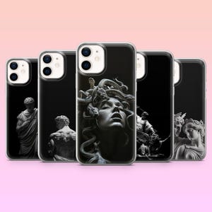 Ancient Greek Medusa Phone Case Greek Mythology Cover for iPhone 16Pro, 15, 14, 13, 12, Samsung S25, S24, S23, S22, A16, A55, A25, Pixel 9