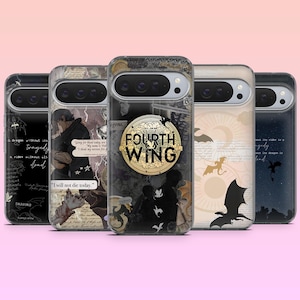 Fourth Wing-telefoonhoesje Dragon Rider Romantasy Cover voor Google Pixel 10a, 10Pro, 9A, 9, 8, 7, 6, Samsung S26, s25, S24, S23, A16, iPhone 17