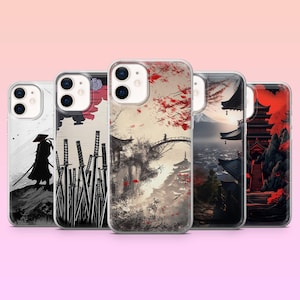 Funda japonesa con diseño de katana samurái para iPhone 17, 17Pro, 16e, 15, 14, 13, 12, Samsung S25, S24, S23, S22, A16, Pixel 10Pro, 9, 8A, 7A